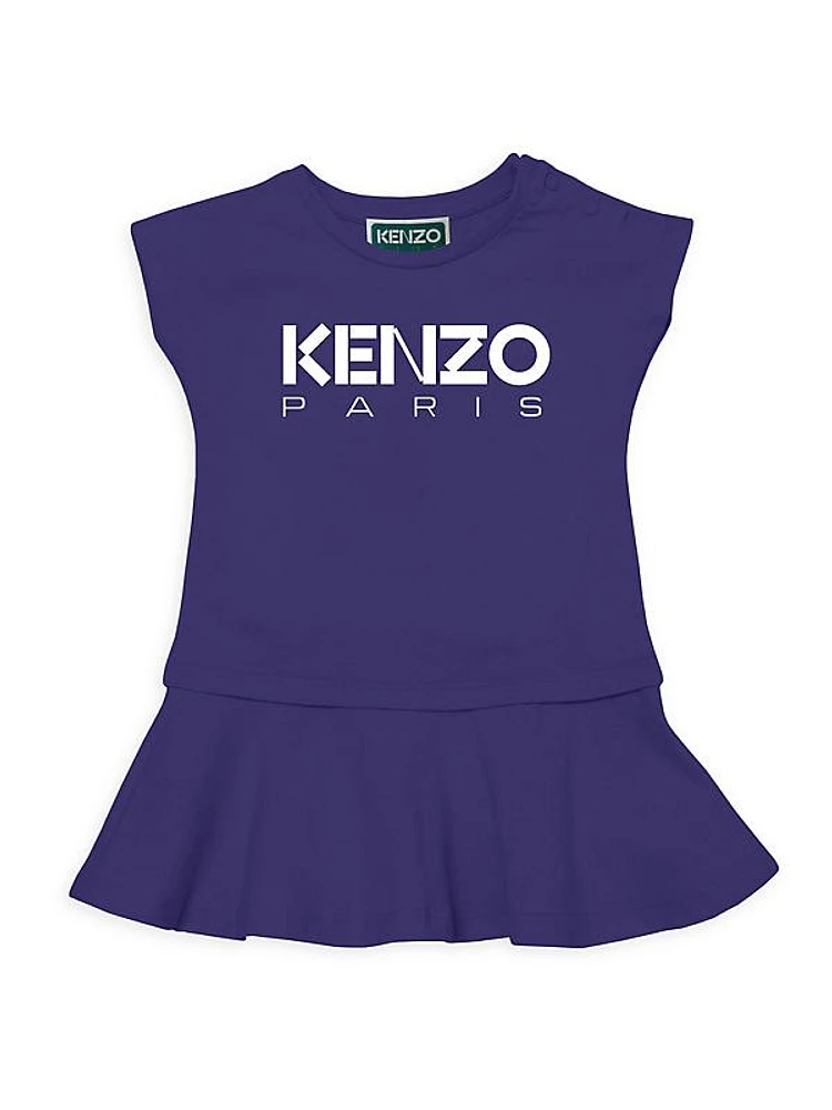 Little Girl's & Girl's Drop-Waist Logo Dress