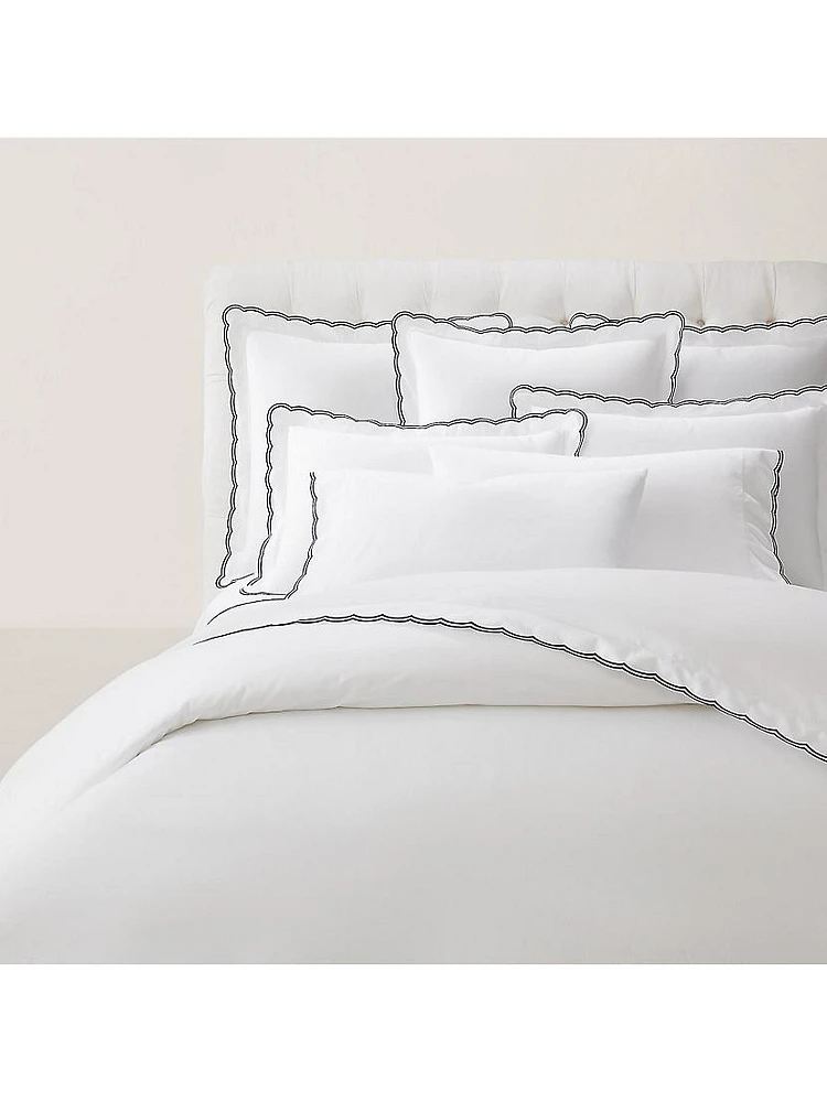 Malin Scallop Cotton Sateen Duvet Cover