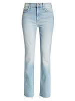 Weekender Fray Mid-Rise Flared Jeans