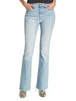 Weekender Fray Mid-Rise Flared Jeans