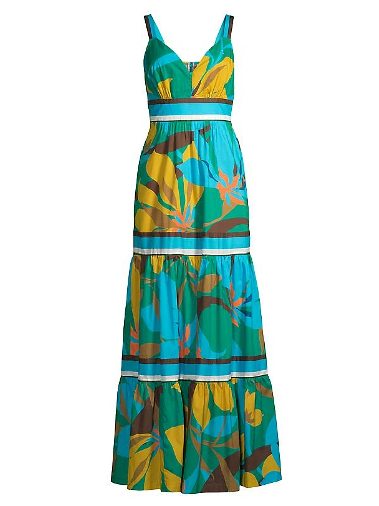 Tropical Tiered Maxi Dress