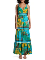 Tropical Tiered Maxi Dress