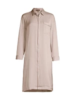 Washed Satin Piped Nightshirt