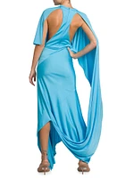 Cape Maxi Dress