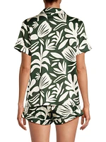 Palm Print Short Pajama Set