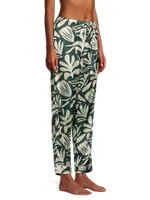 Palm Print Long Cami Set