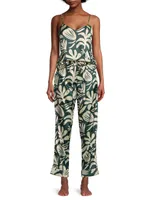 Palm Print Long Cami Set