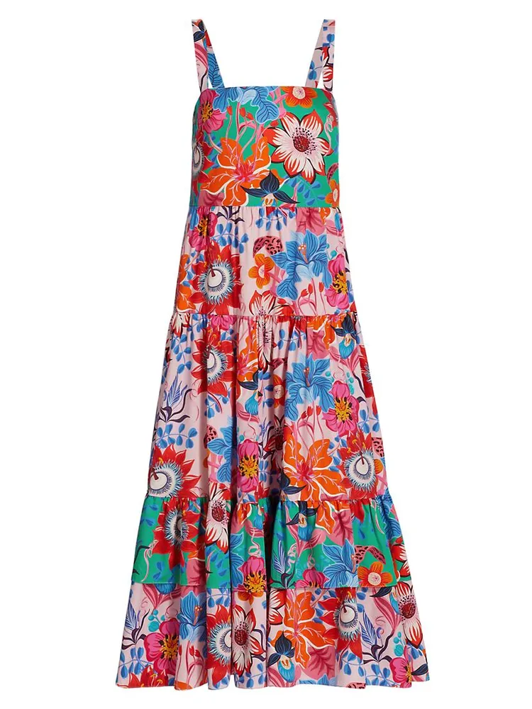 Daniela Floral Tiered Midi-Dress