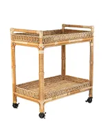 Provence Rattan Bar Cart