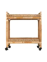 Provence Rattan Bar Cart