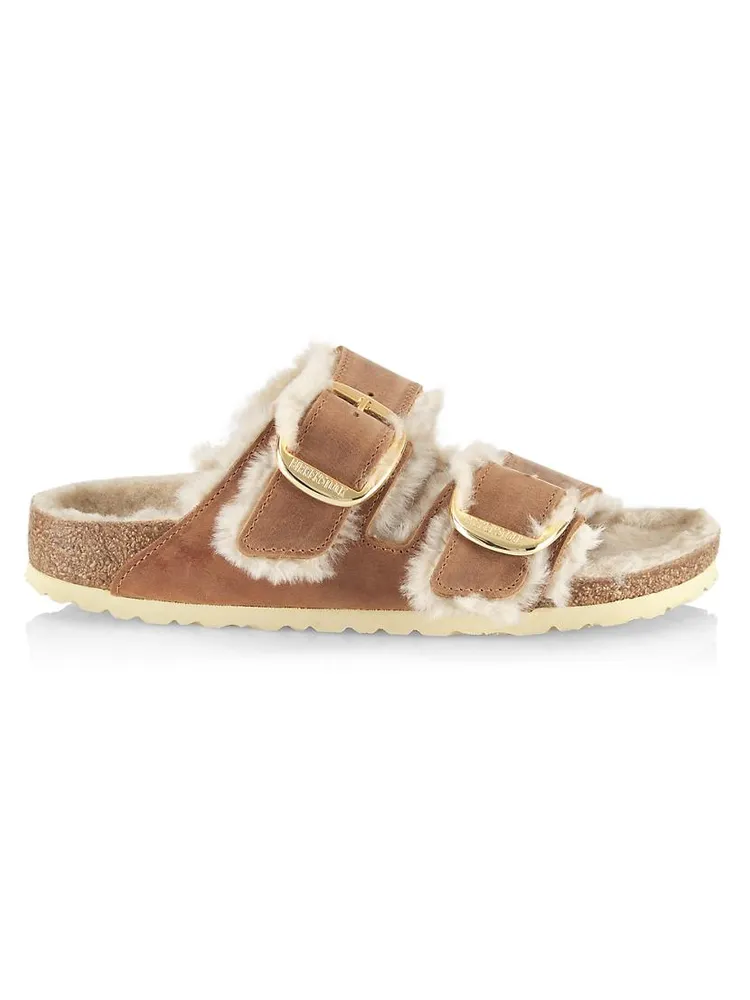 Arizona Buckled Shearling Sandals