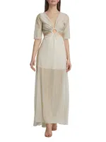 Stella Metallic Cut-Out Maxi Dress