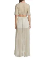 Stella Metallic Cut-Out Maxi Dress