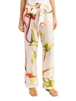 Silk Floral Pijama Pants