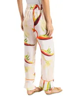 Silk Floral Pijama Pants