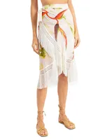 Violeta Silk Fringe-Trim Cover-Up