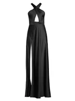 Asher Satin Cut-Out Gown