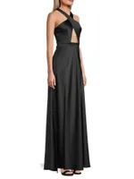 Asher Satin Cut-Out Gown