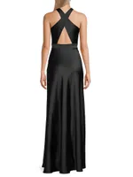 Asher Satin Cut-Out Gown