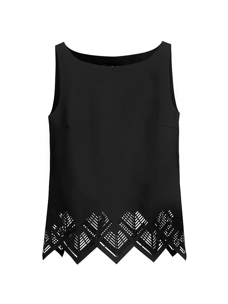 Romoloa Laser-Cut Jersey Top