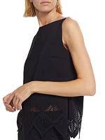 Romoloa Laser-Cut Jersey Top