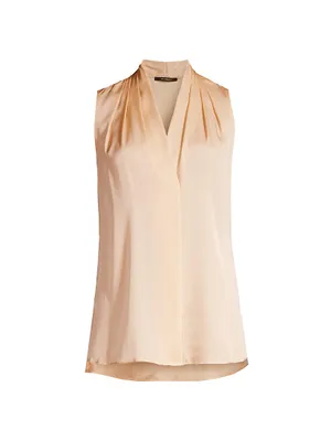 Mila Sleeveless Silk Blouse