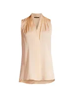 Mila Sleeveless Silk Blouse