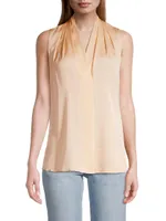 Mila Sleeveless Silk Blouse