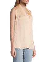 Mila Sleeveless Silk Blouse