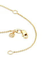 14K Yellow Gold, Rainbow Moonstone & Freshwater Pearl Evil Eye Pendant Necklace