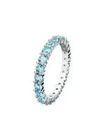 Matrix Rhodium-Plated & Crystal Eternity Band