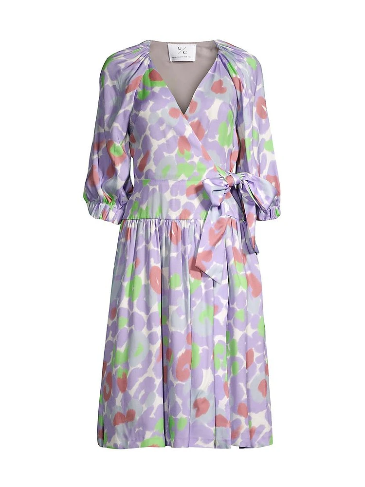 Debra Spotted Wrap Dress