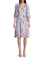 Debra Spotted Wrap Dress