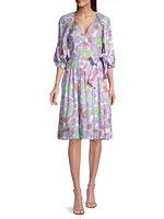 Debra Spotted Wrap Dress