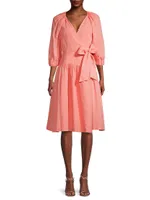 Debra Linen Wrap Dress