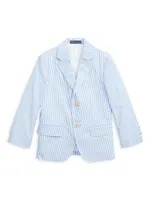 Little Boy's Seersucker Striped Blazer