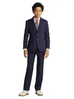 Boy's Notch Lapel Two-Button Wool Suit