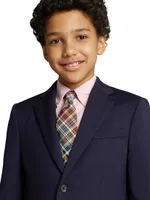 Boy's Notch Lapel Two-Button Wool Suit