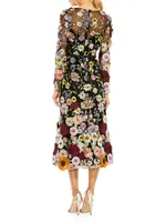 Mac Floral Embroidered Midi-Dress