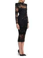 L'Artiste Embellished Midi-Dress