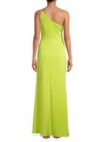 One-Shoulder Cut-Out Gown