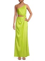 One-Shoulder Cut-Out Gown