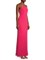 Twill Halter Mermaid Gown