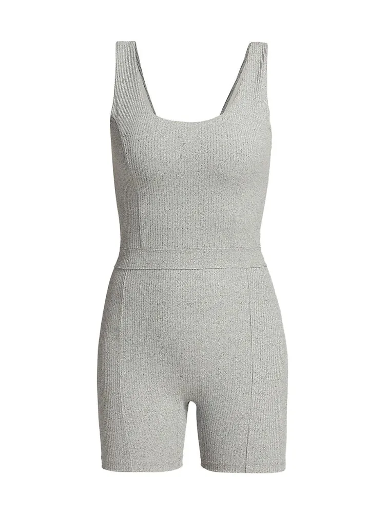 Johanna Rib-Knit Shortie Jumpsuit