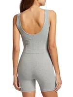 Johanna Rib-Knit Shortie Jumpsuit