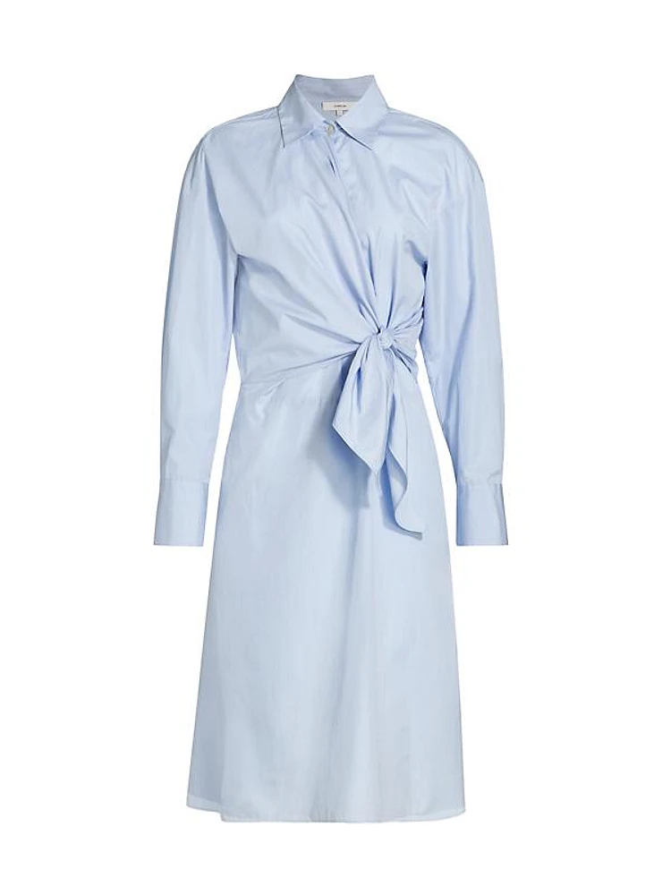 Wrap Tie-Waist Shirtdress