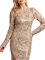 Corded Lace Long-Sleeve Minidress