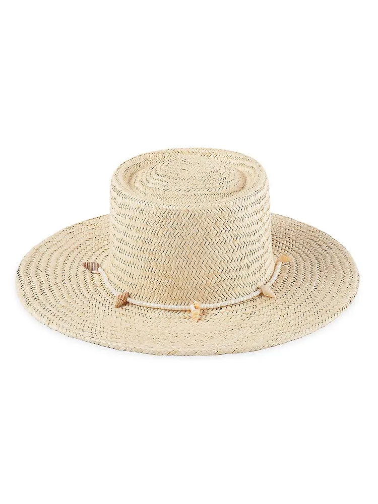 Seashells Straw Boater Hat