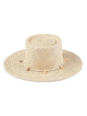 Seashells Straw Boater Hat