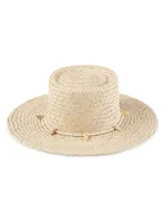 Seashells Straw Boater Hat